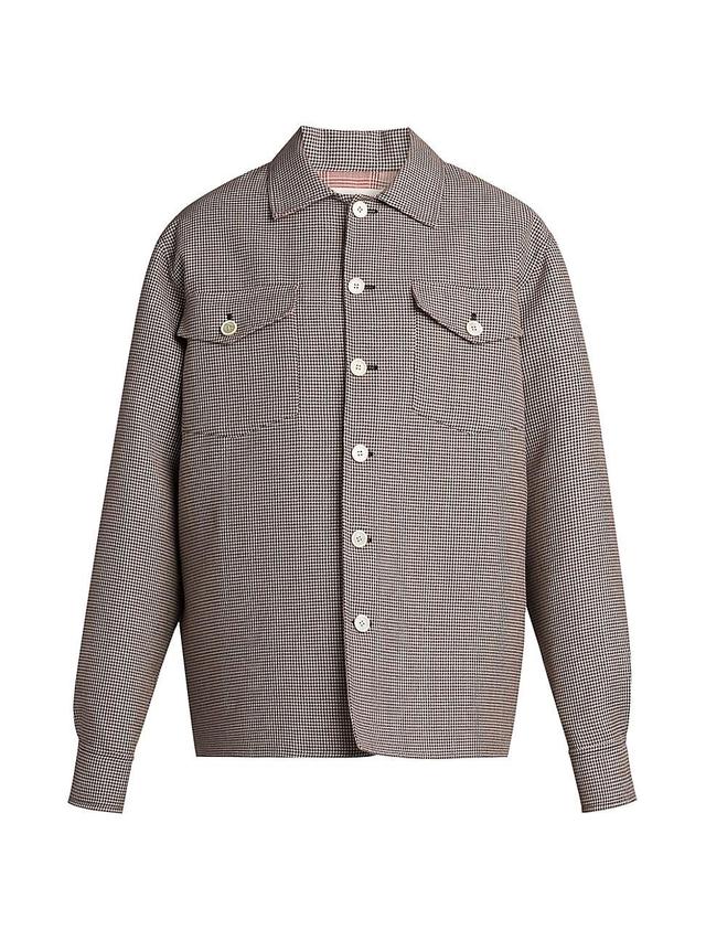 Mens Wool-Blend Relaxed-Fit Shirt Product Image