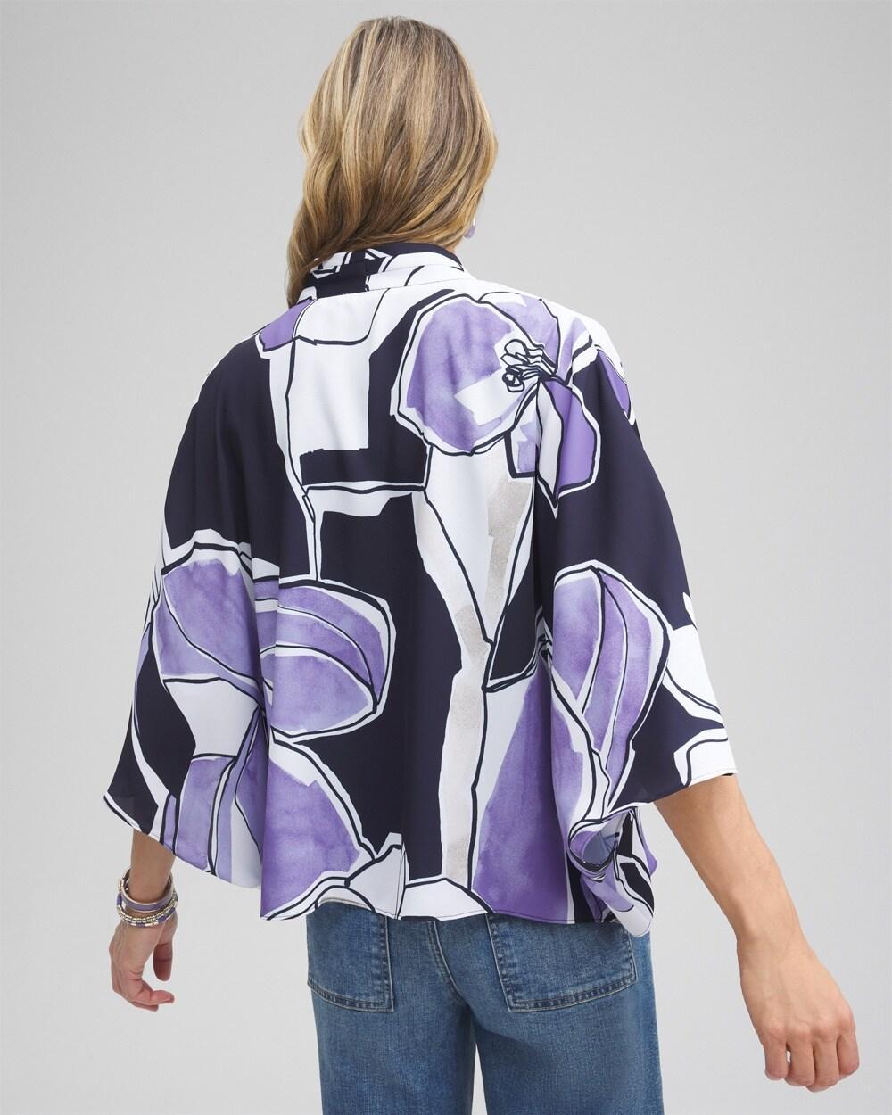 Floral Surplice Poncho Product Image