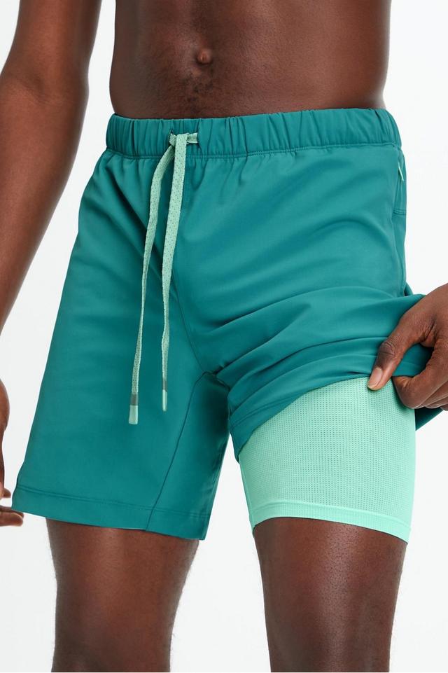 Fabletics Men The One Short (Lined) male Soft Pine Size M Product Image