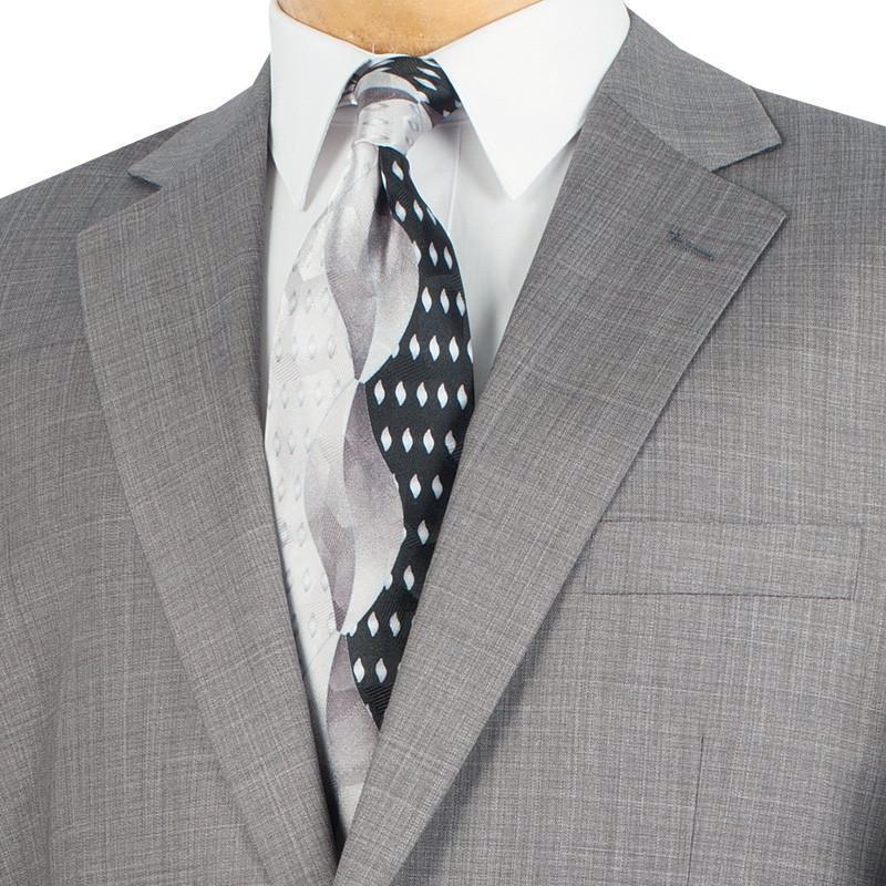 Monte Carlo Collection - Regular Fit 2 Piece 2 Button Textured Weave In Gray Product Image