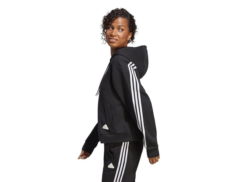 adidas Future Icons 3-Stripes Full Zip Hoodie (Black 1) Women's Clothing Product Image