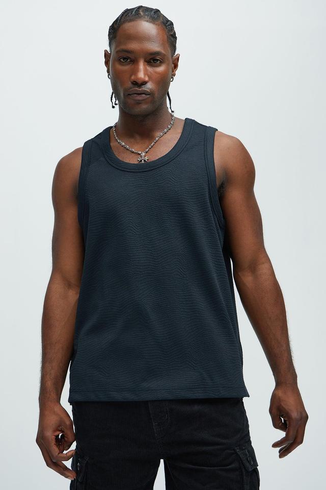 Mika Textured Tank - Black Product Image