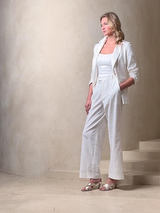 High-Rise Linen-Blend Pant Product Image