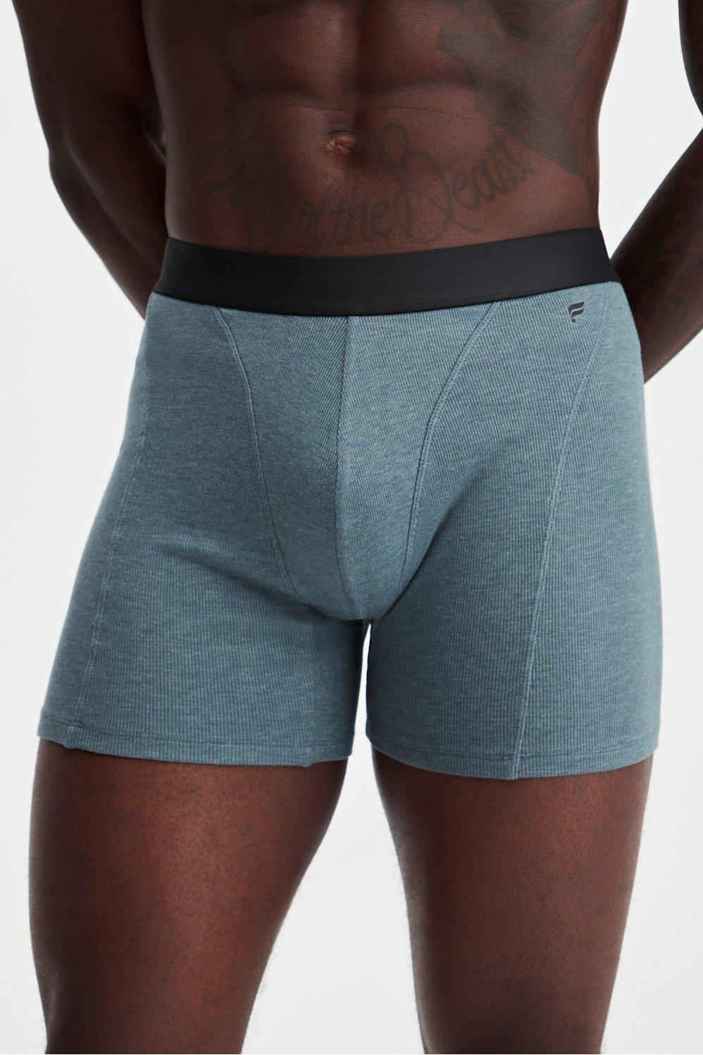 Fabletics Men The RestoreKnit Rib Boxer Brief male Storm Size XXL Product Image