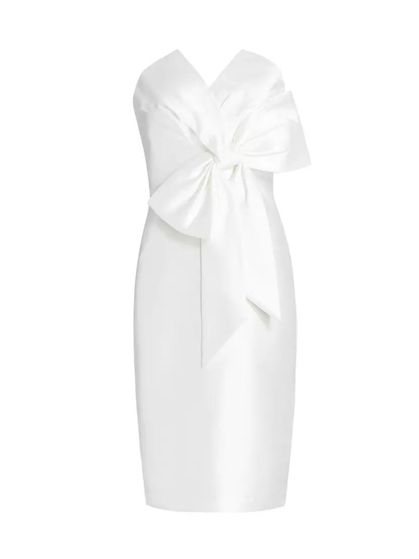 Scupture Bow-Front Strapless Dress Product Image