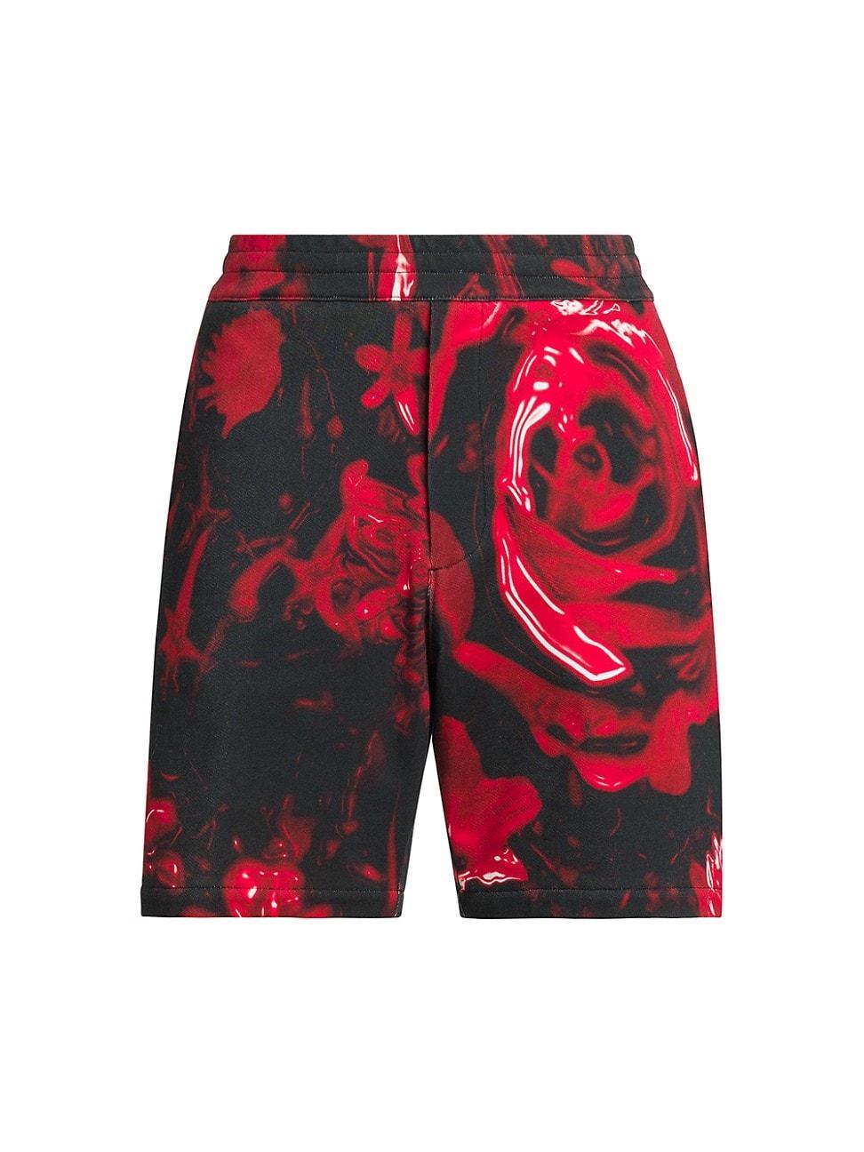 Mens Floral Cotton Shorts Product Image