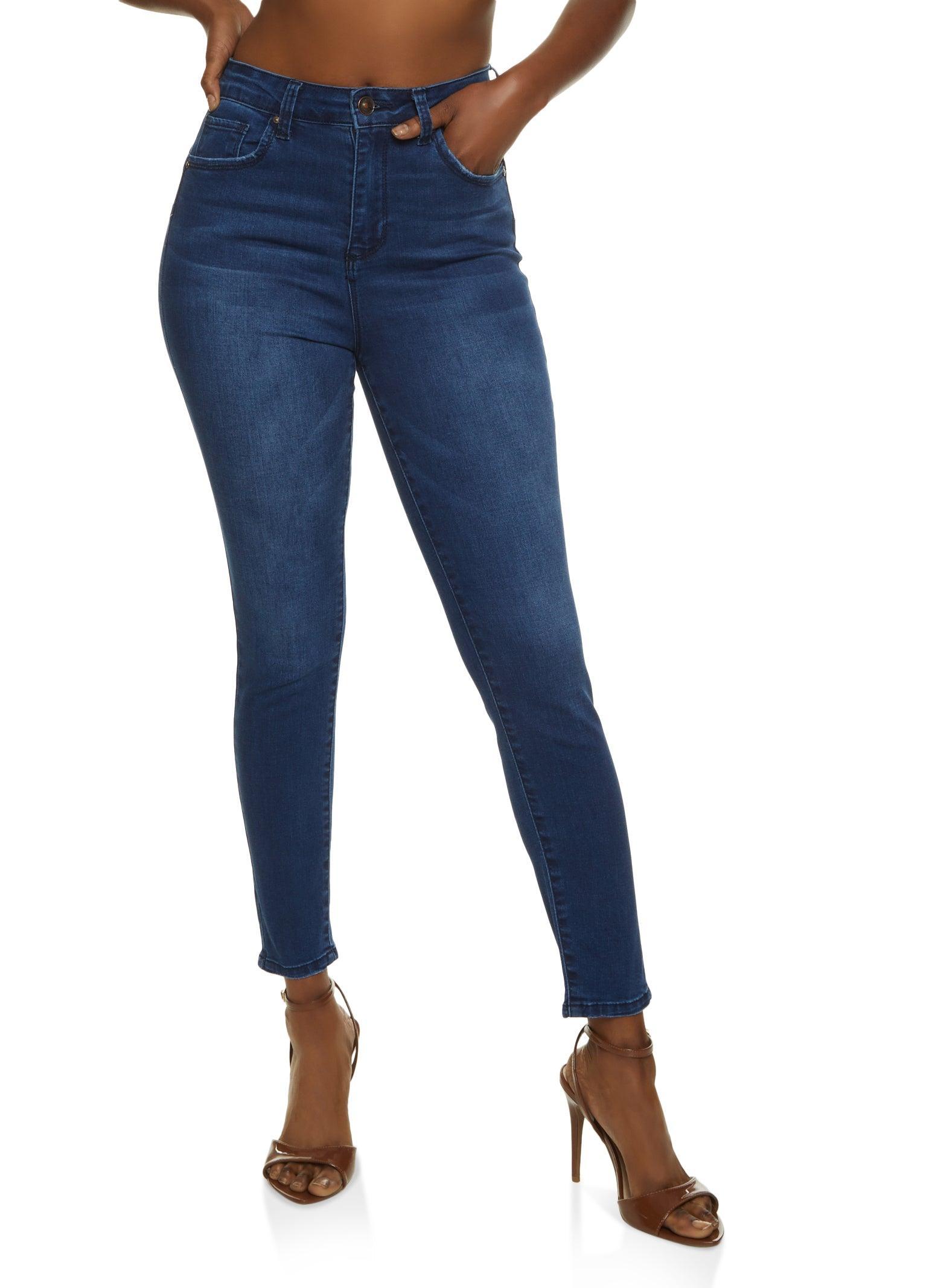 Womens WAX Solid High Waisted Skinny Jeans product image