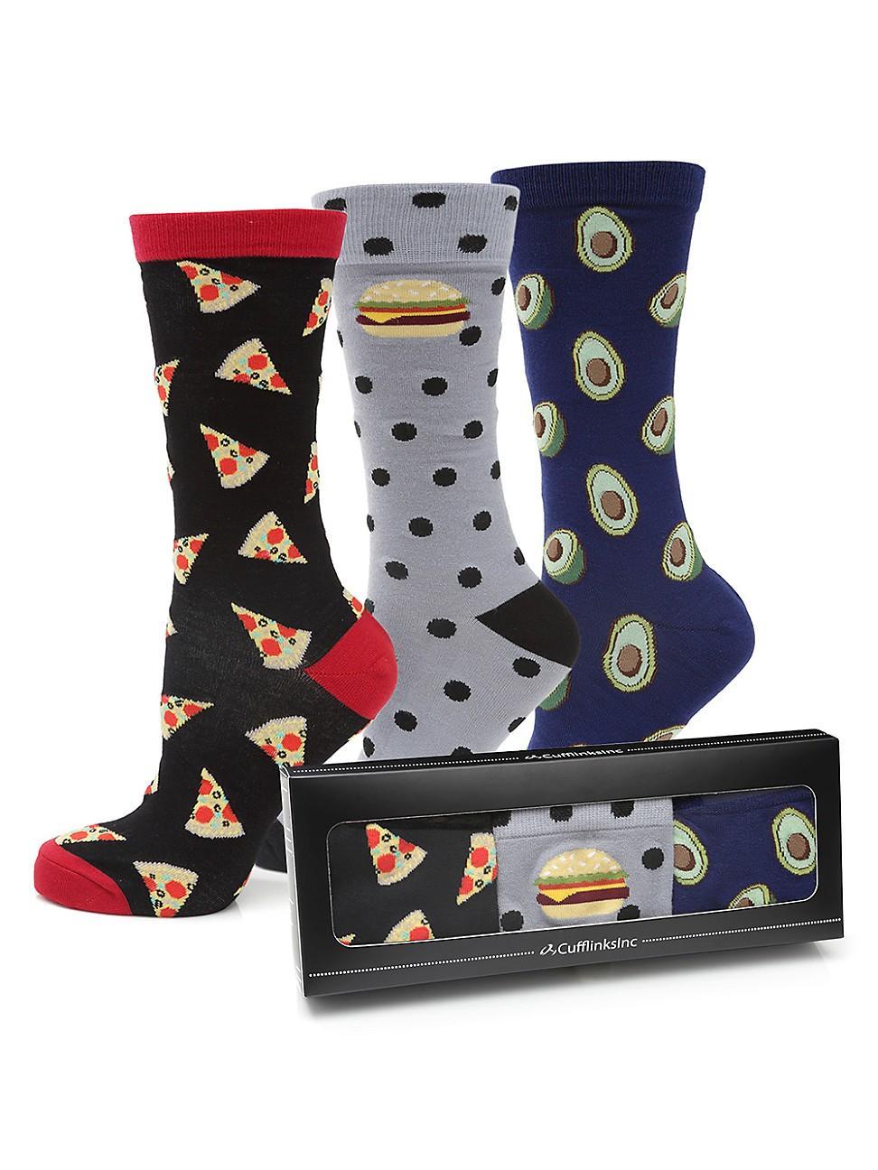 Mens 3-Pair Foodie Graphic Socks Product Image