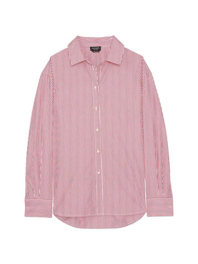 Womens Festive Striped Cotton Poplin Shirt Product Image