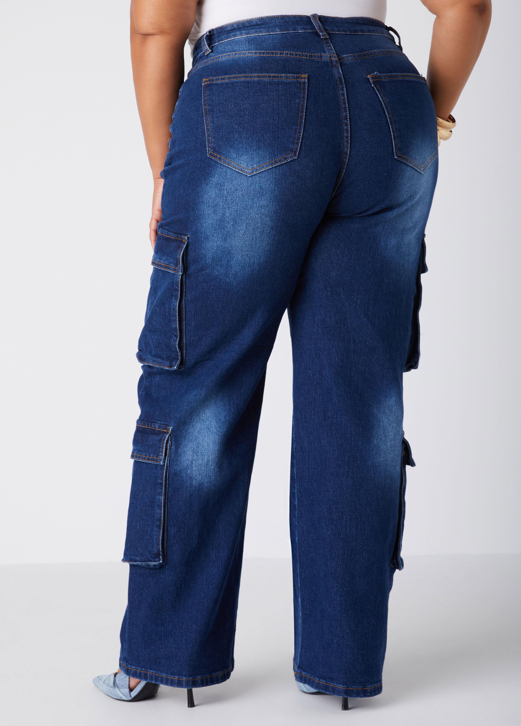 Wide Leg Cargo Jeans Product Image