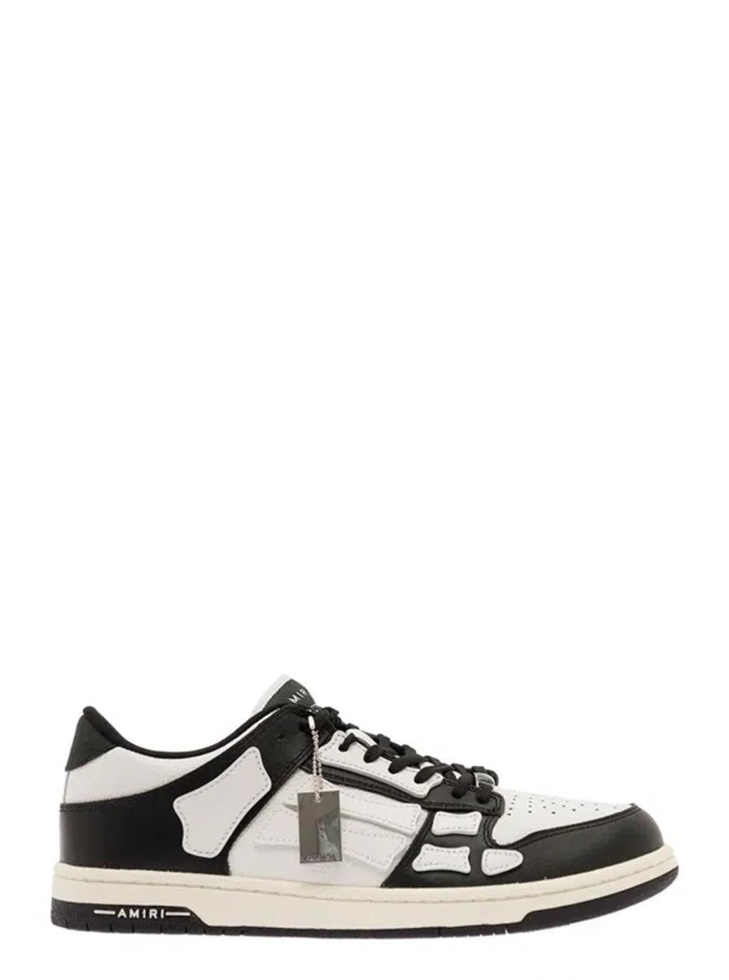 AMIRI Skel Leather Low Sneakers In Black Product Image