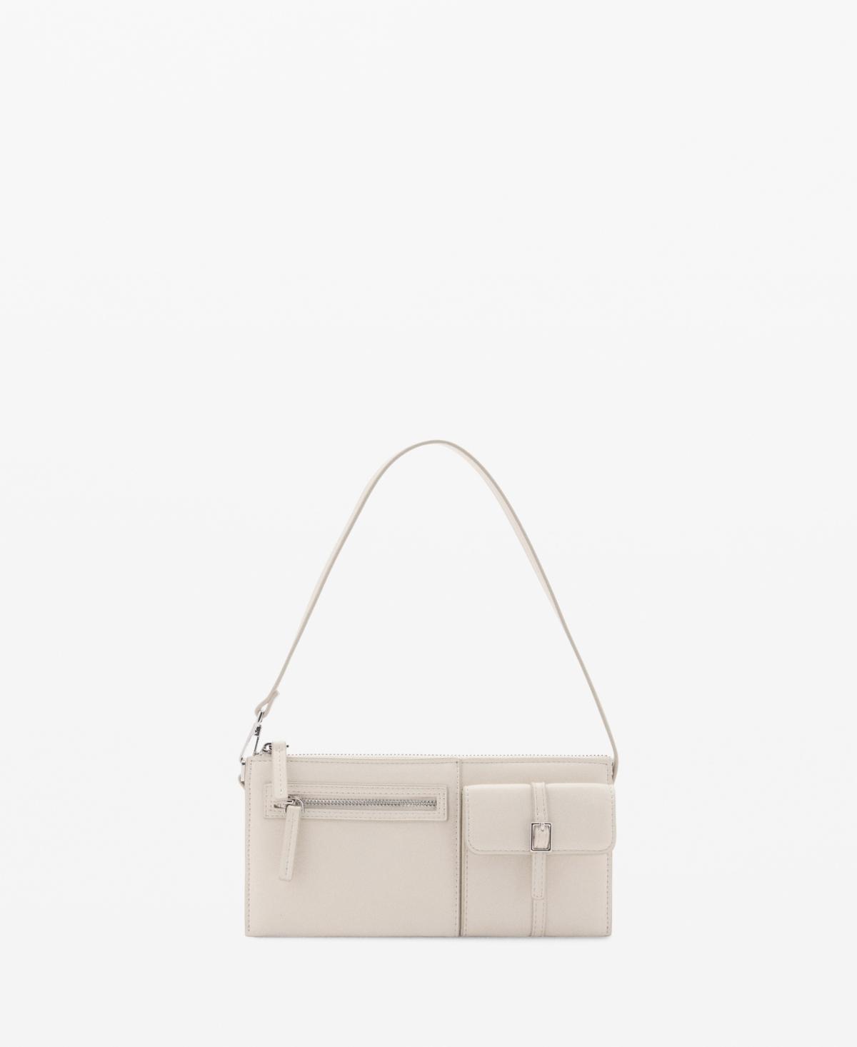 Mango Womens Pockets Detail Shoulder Bag Product Image