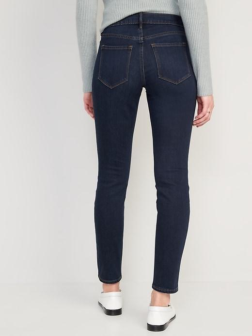 Mid-Rise Power Slim Straight Jeans Product Image