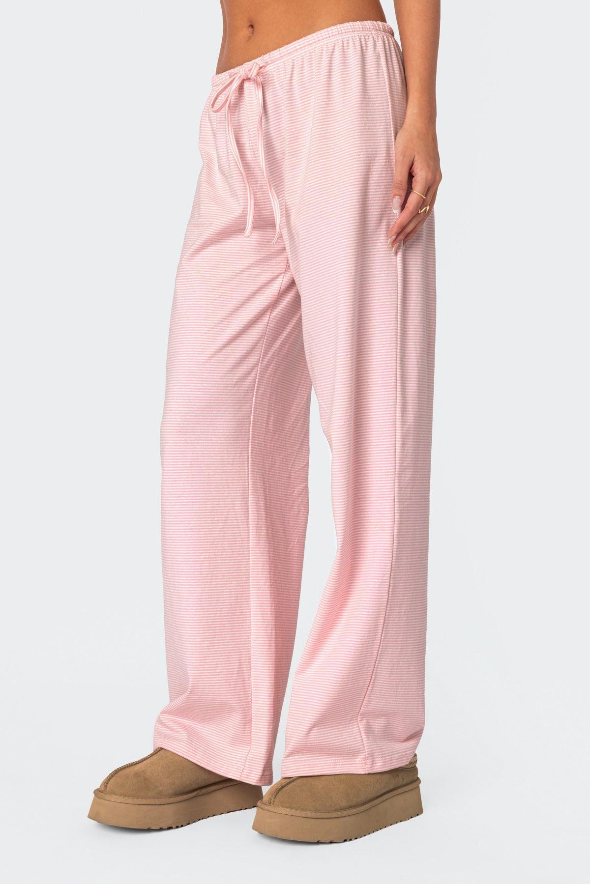 Olivia Striped Loose Fit Pants Product Image