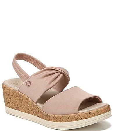 Bzees Remix Womens Wedge Sandals Brown Product Image