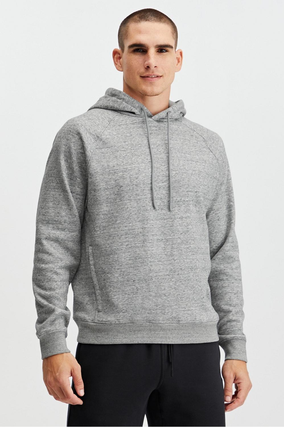 Fabletics Men The Go-To Hoodie male Mid Grey Htr Size XXL Product Image