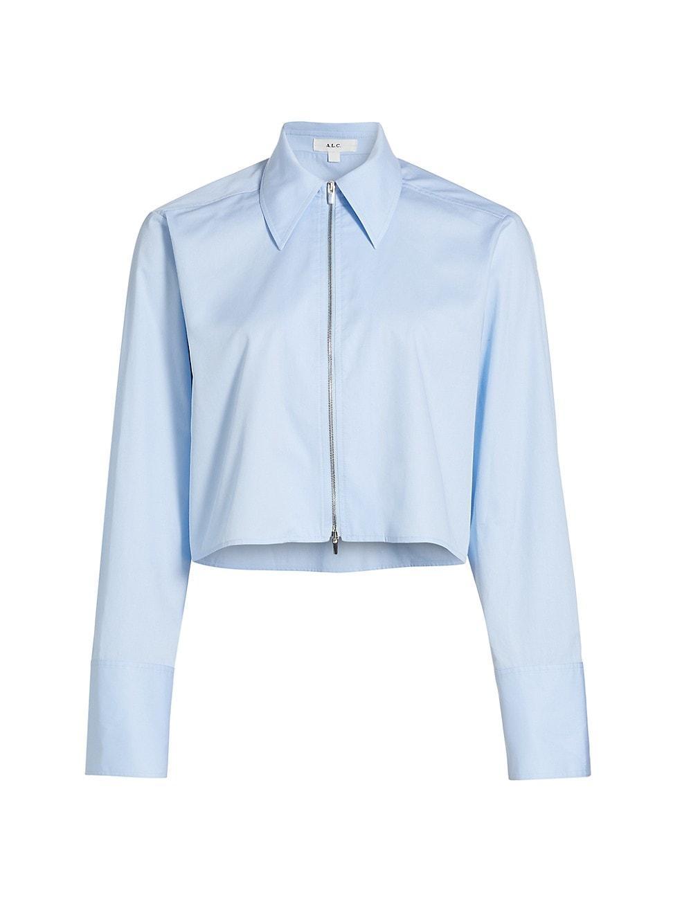 Womens Jill Cotton Zip-Up Shirt Product Image