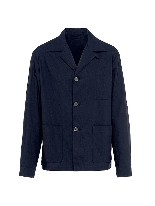 Mens Single-Breasted Cotton Jacket Product Image