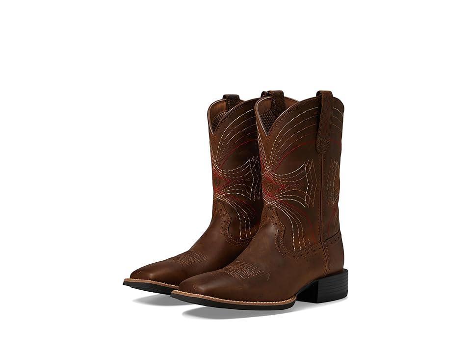 Ariat Sport Wide Square Toe (Distressed ) Cowboy Boots Product Image