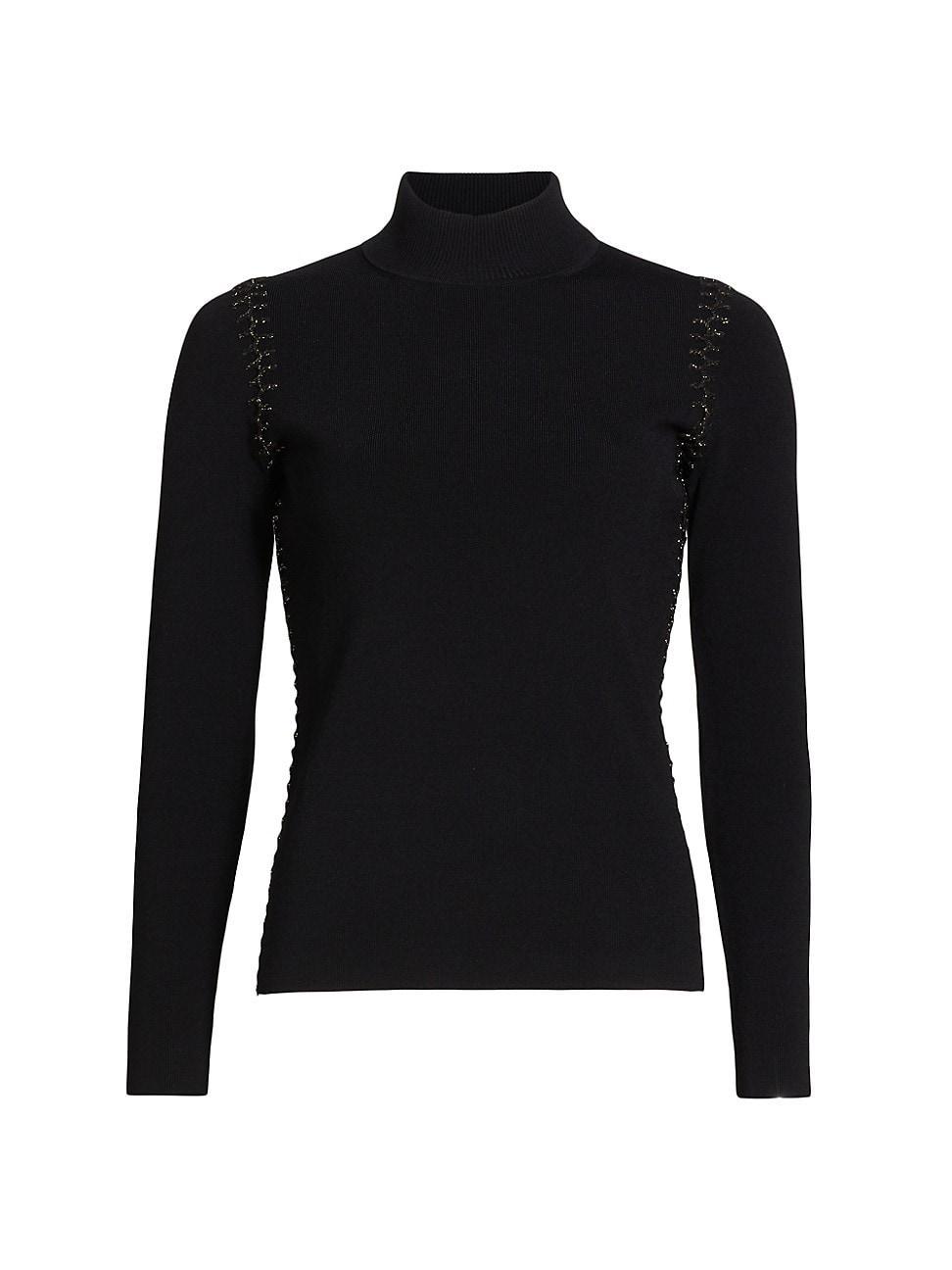 Womens The Nina Whipstitched Turtleneck Sweater Product Image