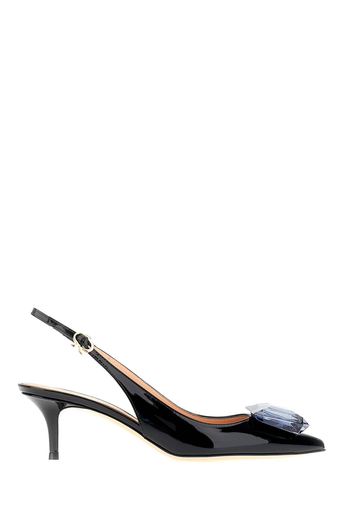 GIANVITO ROSSI Jaipur Slingback Pumps In Black Product Image