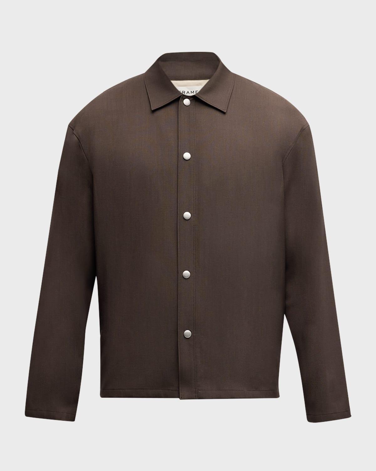 Mens Snap-Front Wool Overshirt Product Image