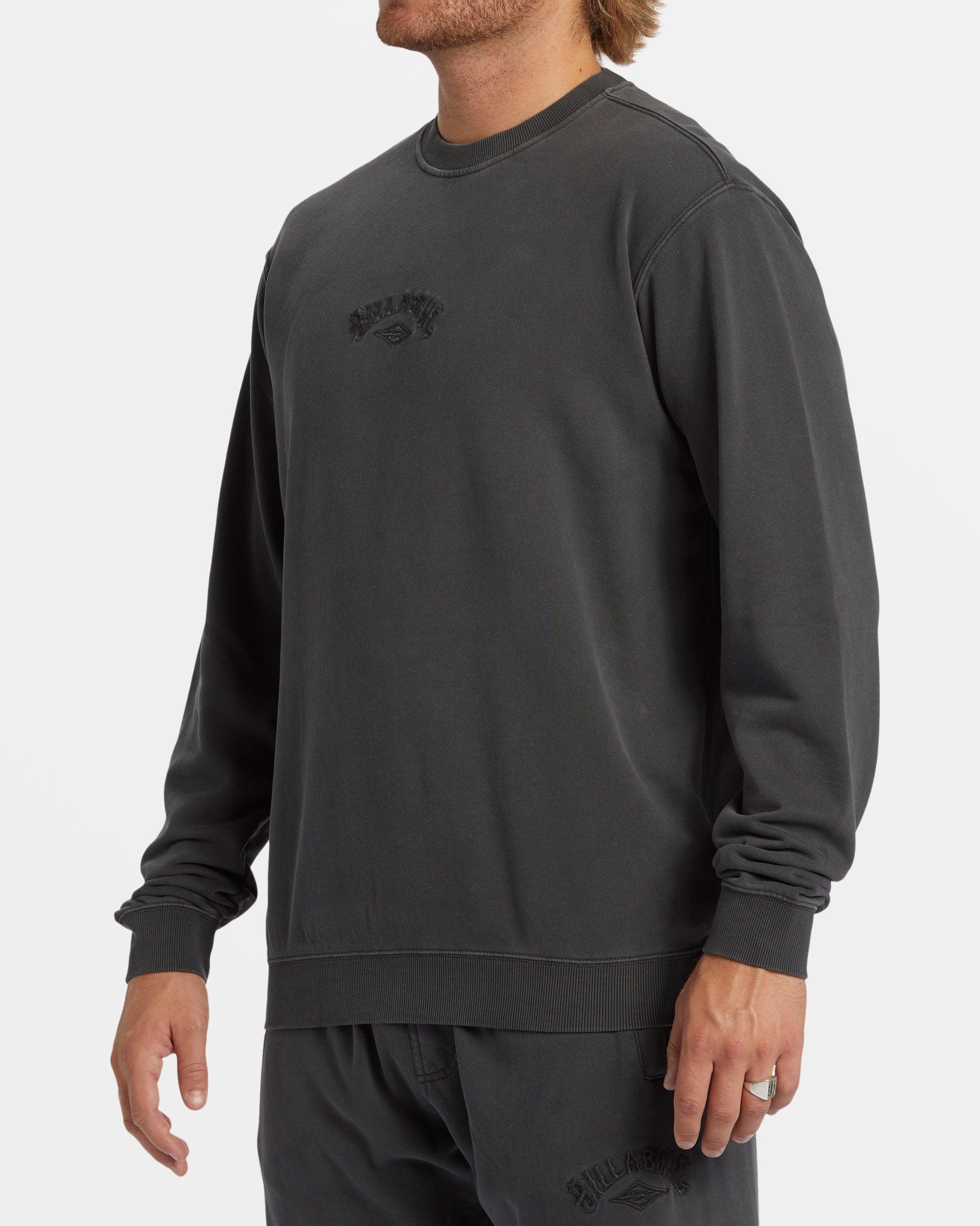 Wave Washed Crewneck Sweatshirt - Raven Male Product Image