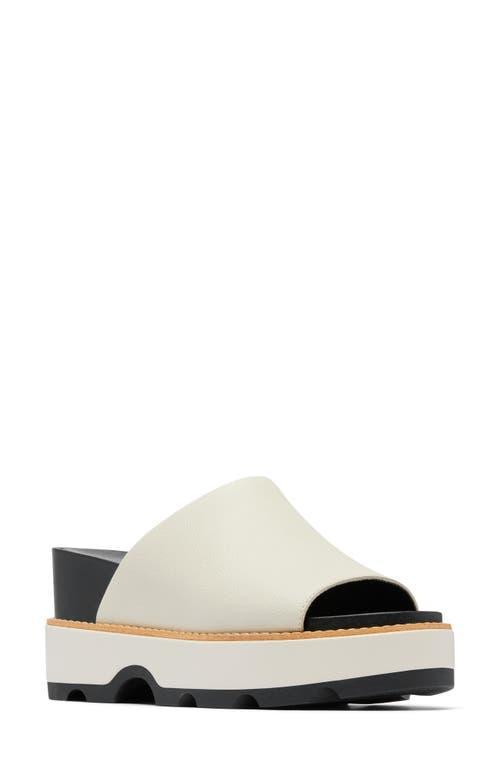 SOREL Joanie IV Slide Wedge (Chalk/Black) Women's Shoes Product Image