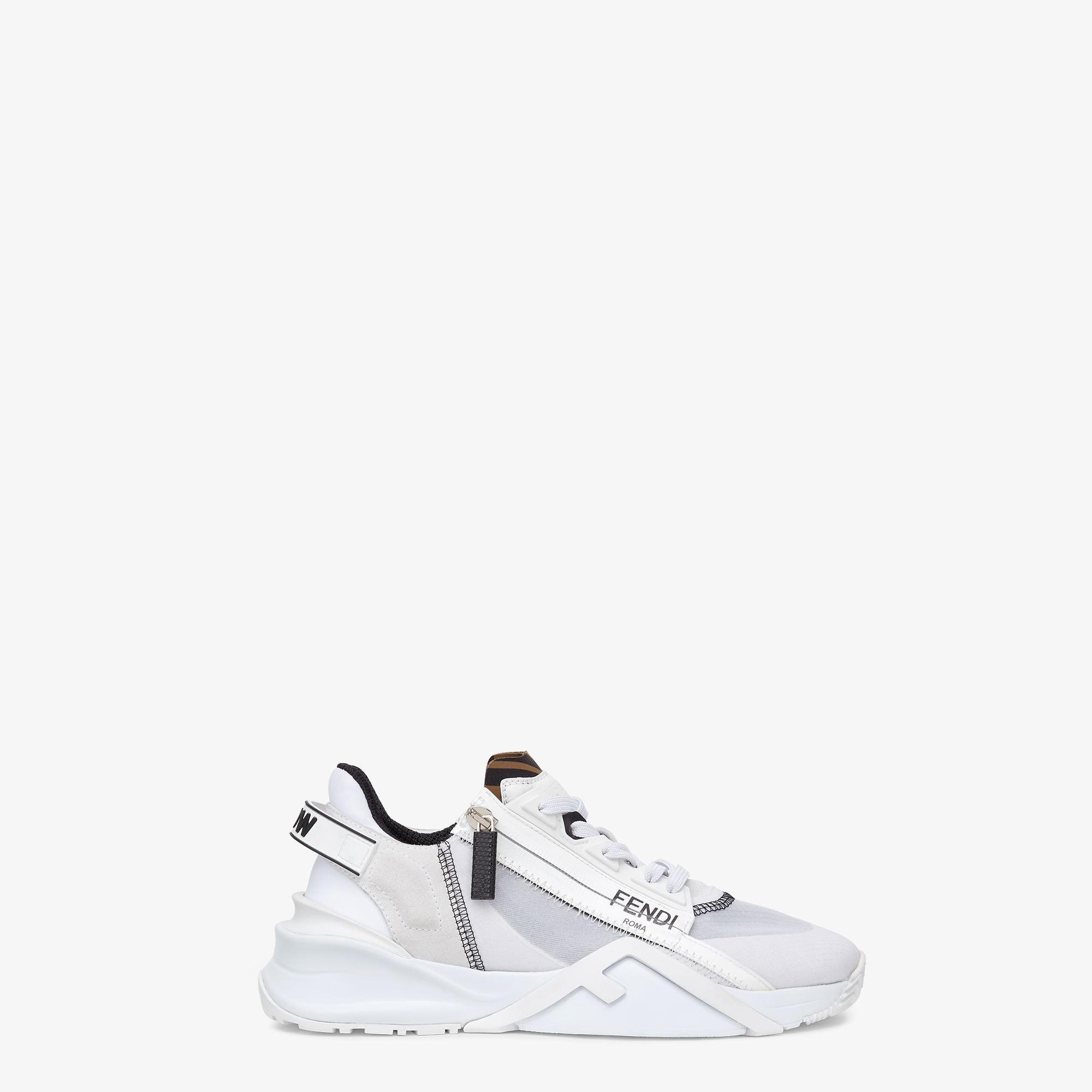 Fendi FlowWhite nylon and suede low tops Product Image