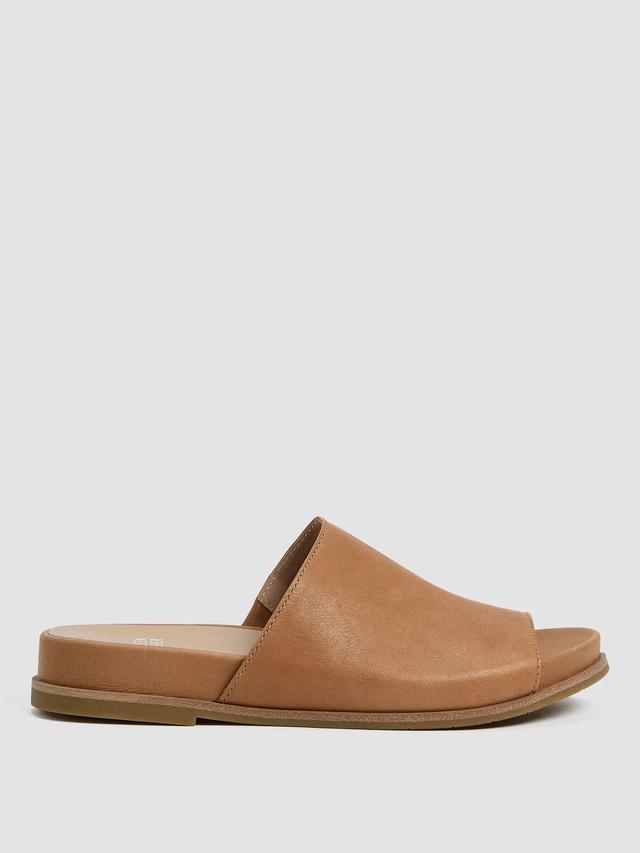 EILEEN FISHER Dotes Tumbled Leather Wedge Sandalfemale Product Image