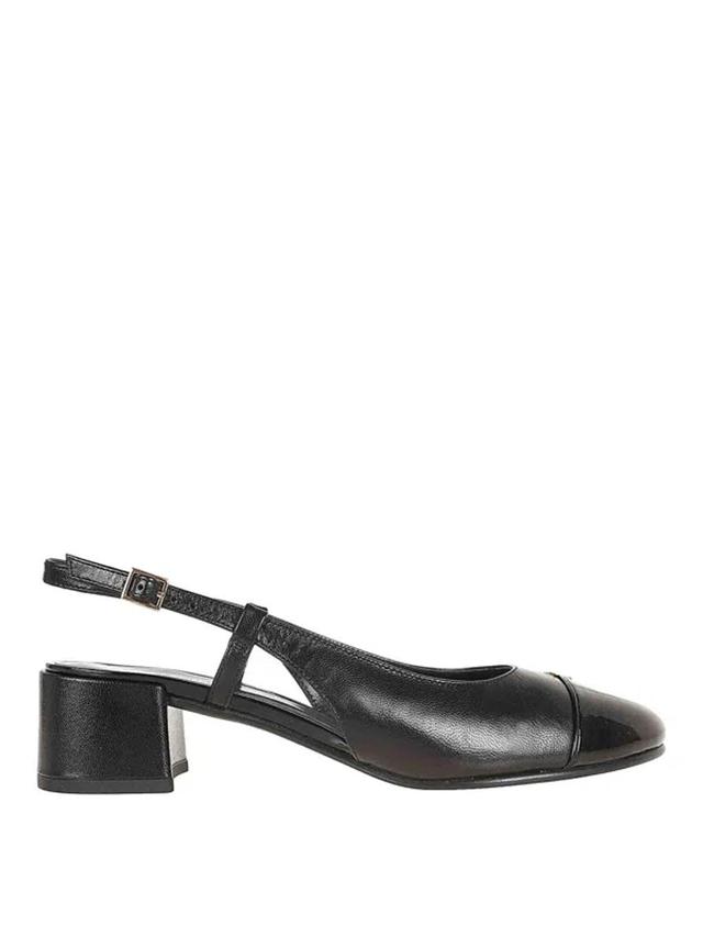 TORY BURCH 45mm Double T-motif Leather Pumps In Black Product Image