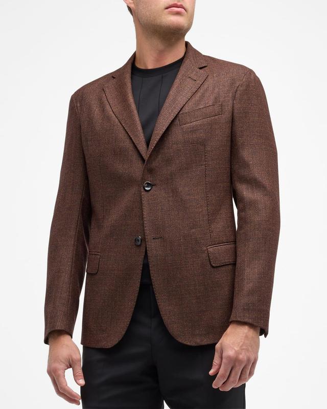 Mens Textured Solid Wool Sport Coat Product Image