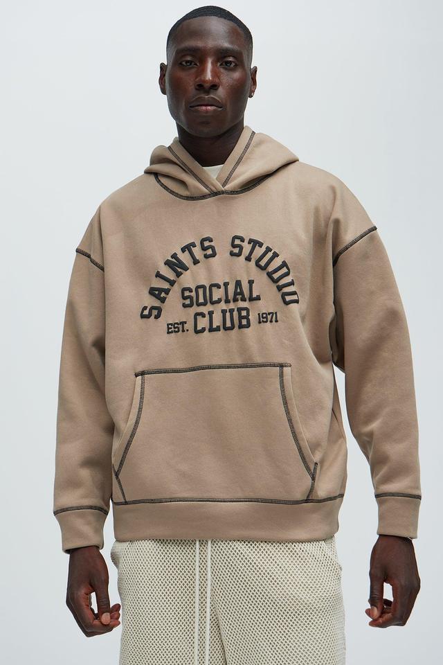 Saints Studio Social Club Hoodie - Taupe Product Image