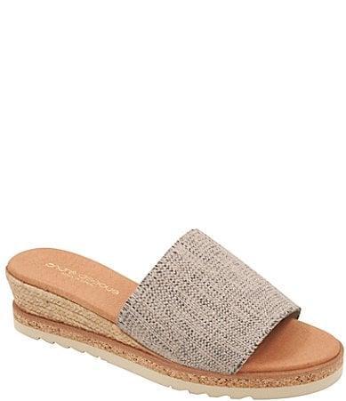 Andre Assous Nessie Linen Espadrille Wedge Sandals Product Image