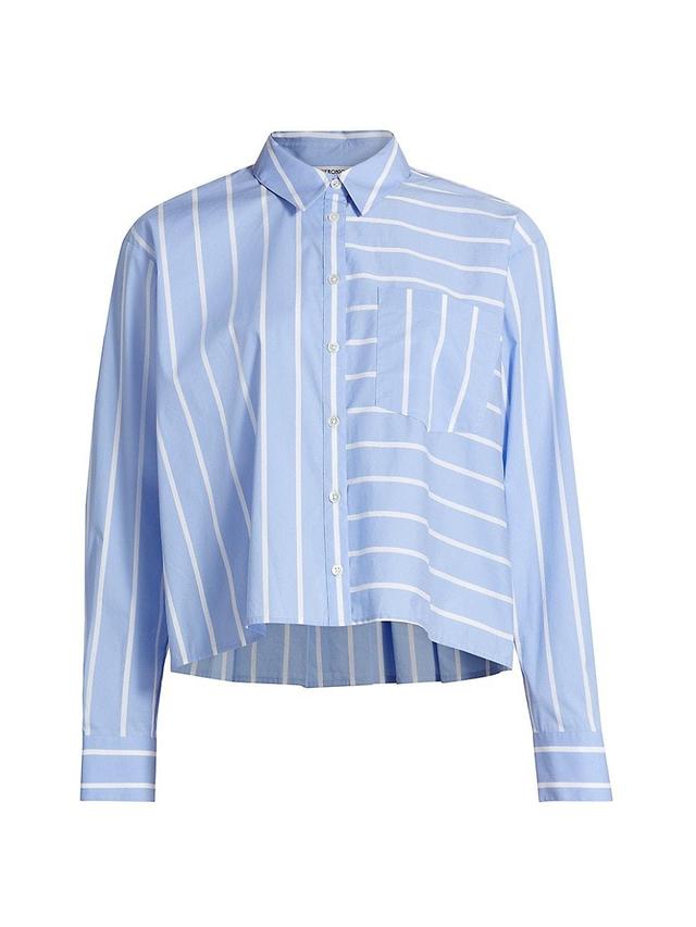 Womens Kinley Striped Cotton-Blend Shirt Product Image