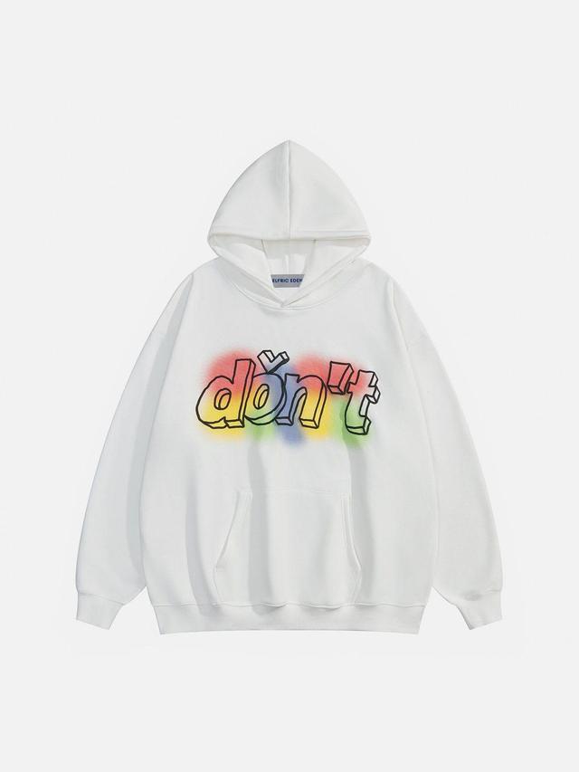 Aelfric Eden Colorful 3D Letter Hoodie Product Image