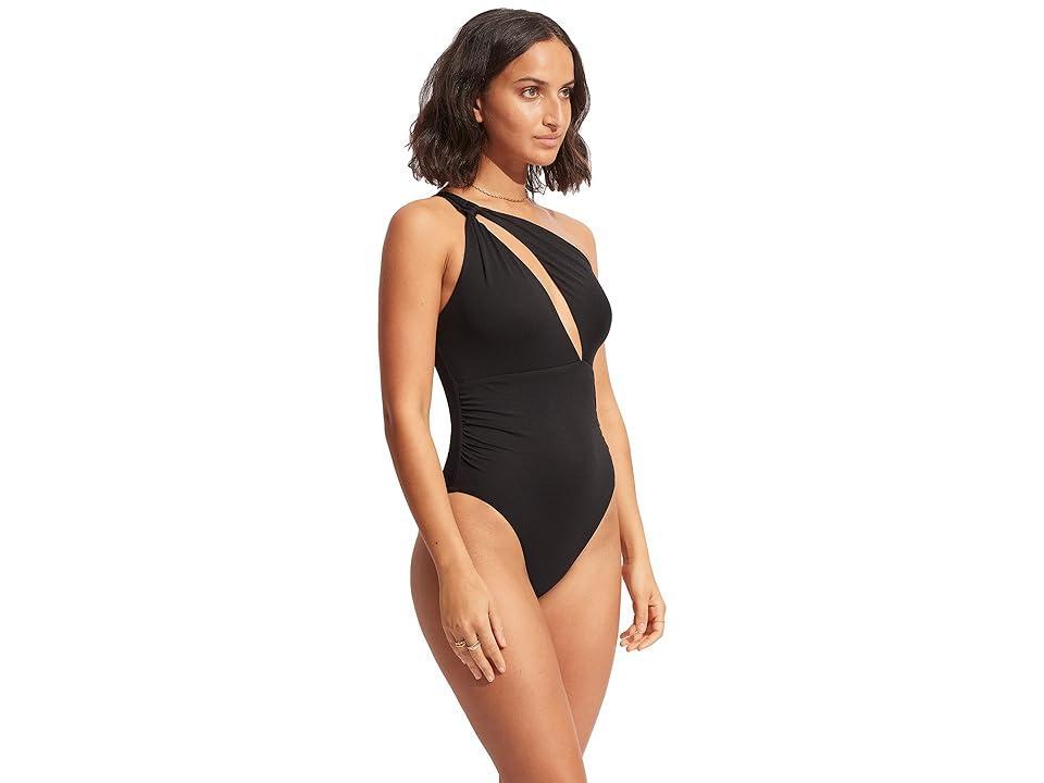 Seafolly One-Shoulder Cutout One-Piece Swimsuit Product Image