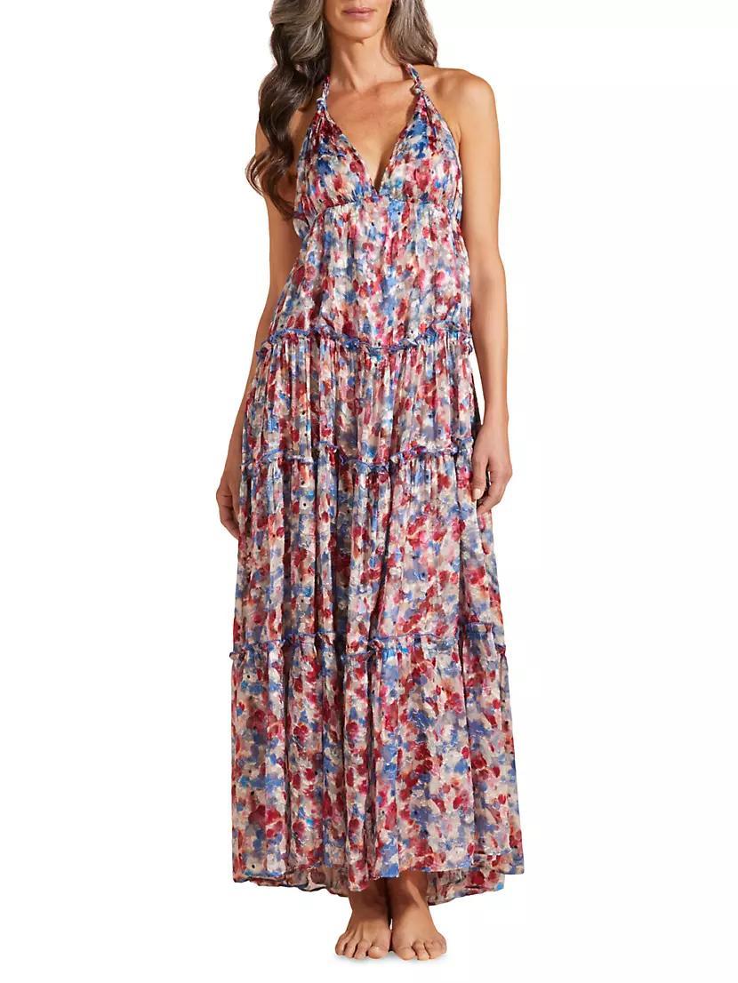 Floral Halter Maxi Dress Product Image