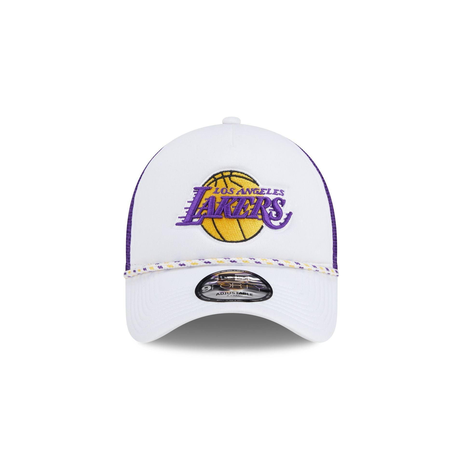 Los Angeles Lakers Court Sport 9FORTY A-Frame Trucker Hat Male Product Image