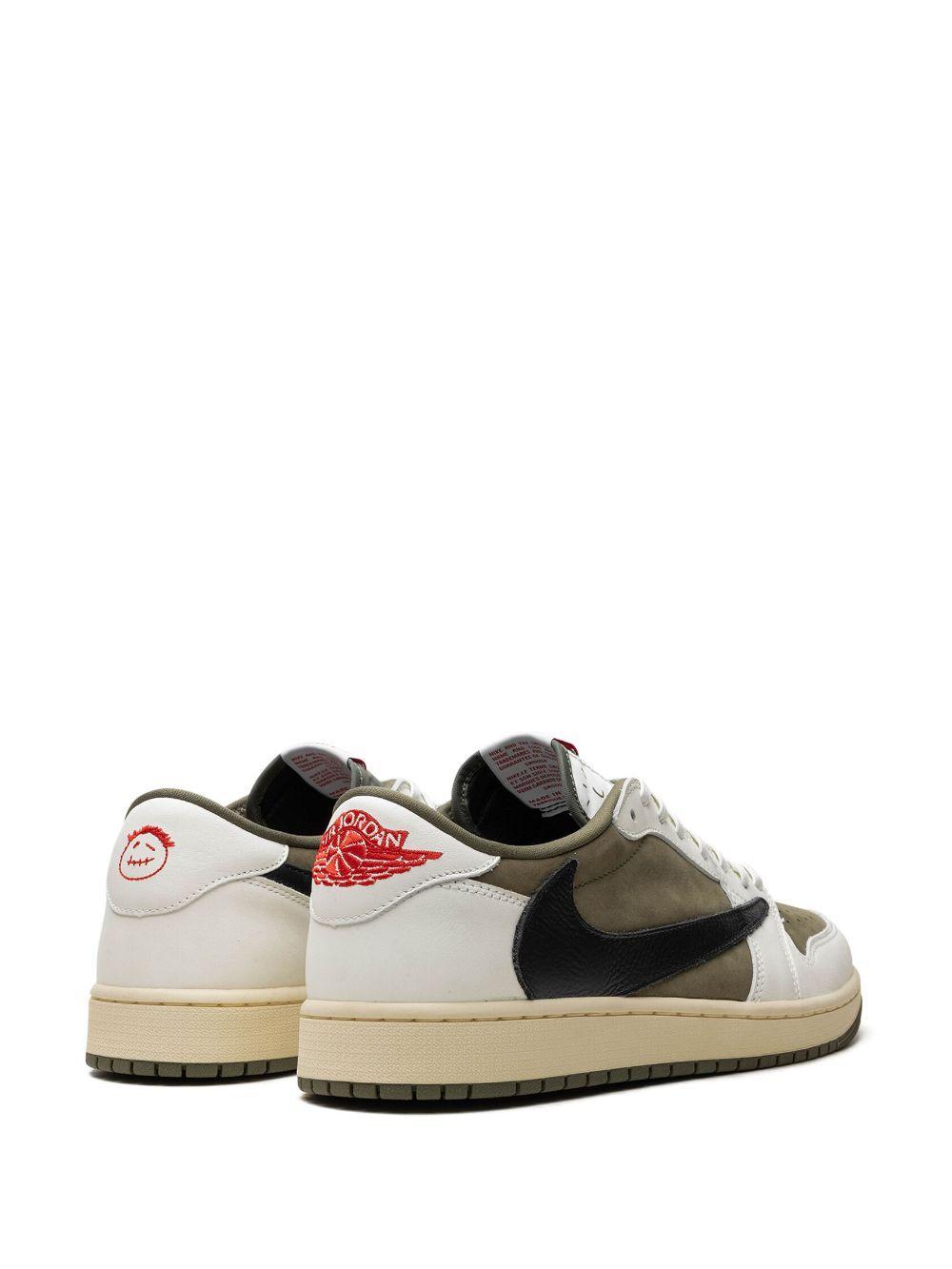 x Travis Scott Air Jordan 1 "Medium Olive" Sneakers Product Image