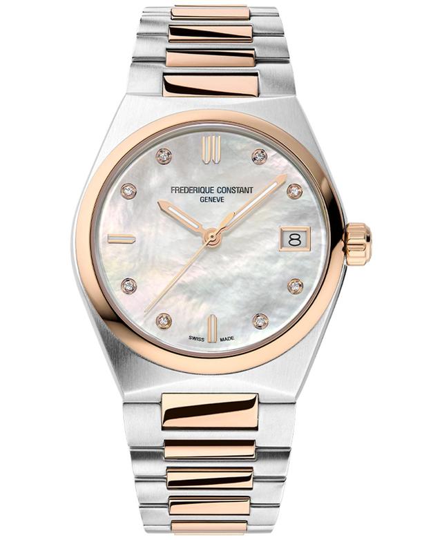 Frederique Constant Womens Swiss Highlife Diamond (0.04 ct. t.w.) Two-Tone Stainless Steel Bracelet Watch 31mm Product Image