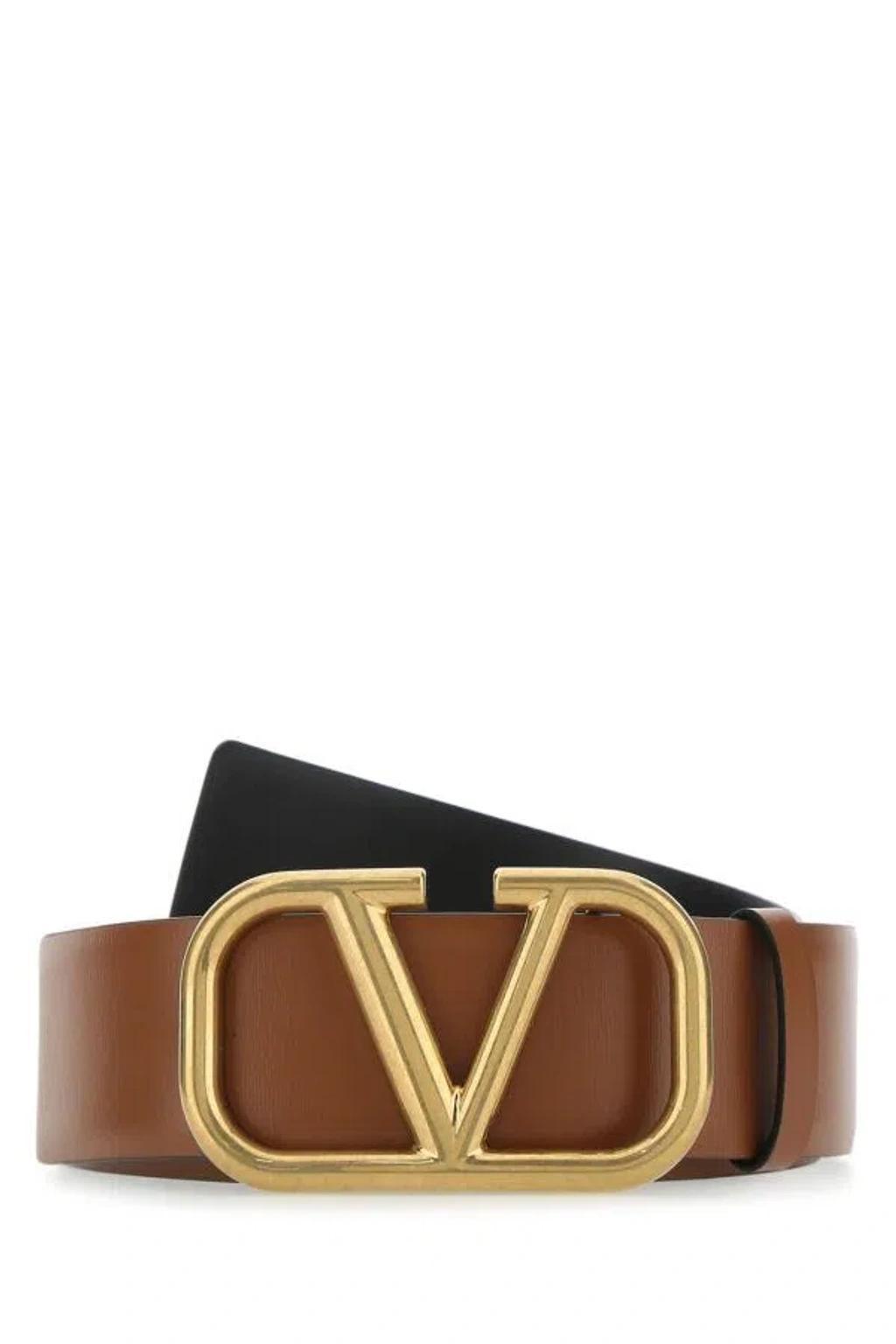 VALENTINO GARAVANI Vlogo Reversible Belt In Brown Product Image