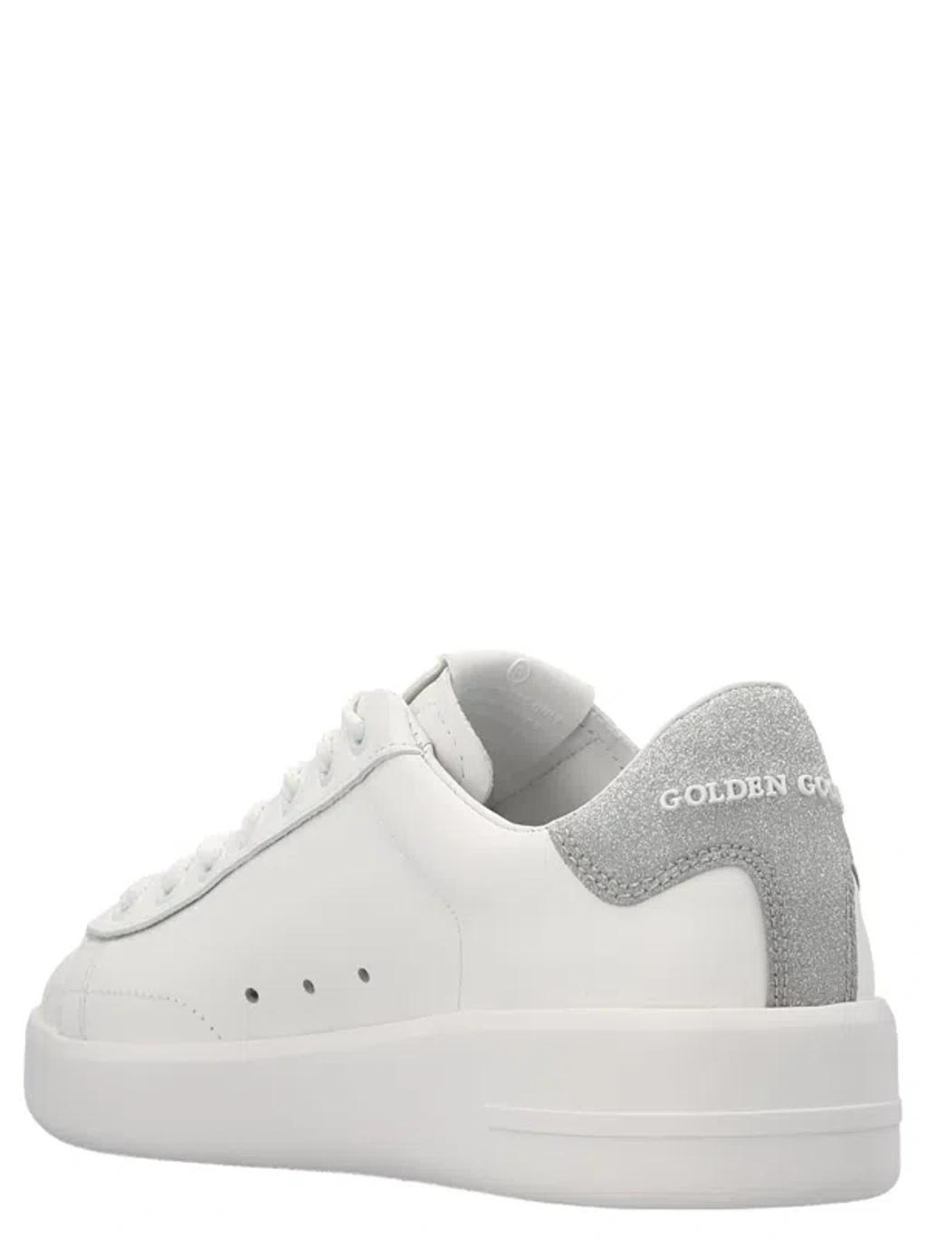 GOLDEN GOOSE Pure Star Sneakers Silver In White Product Image