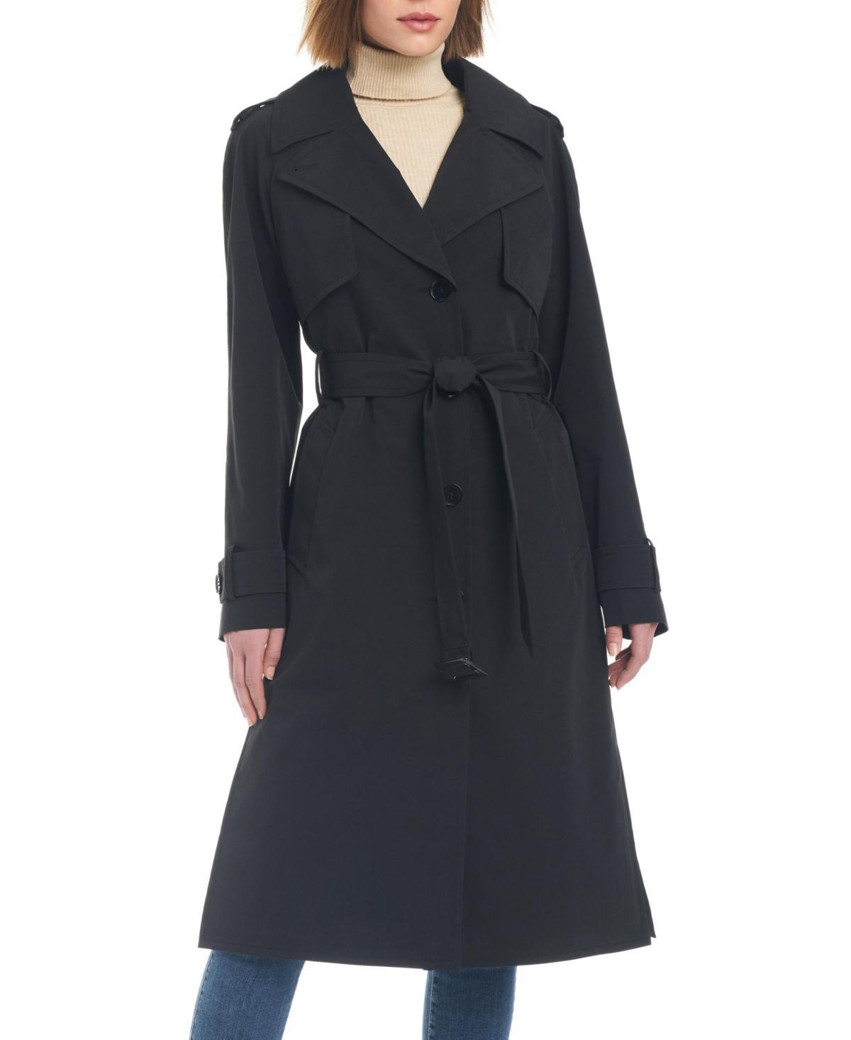 new york Women's Maxi Belted Water-Resistant Trench Coat Product Image