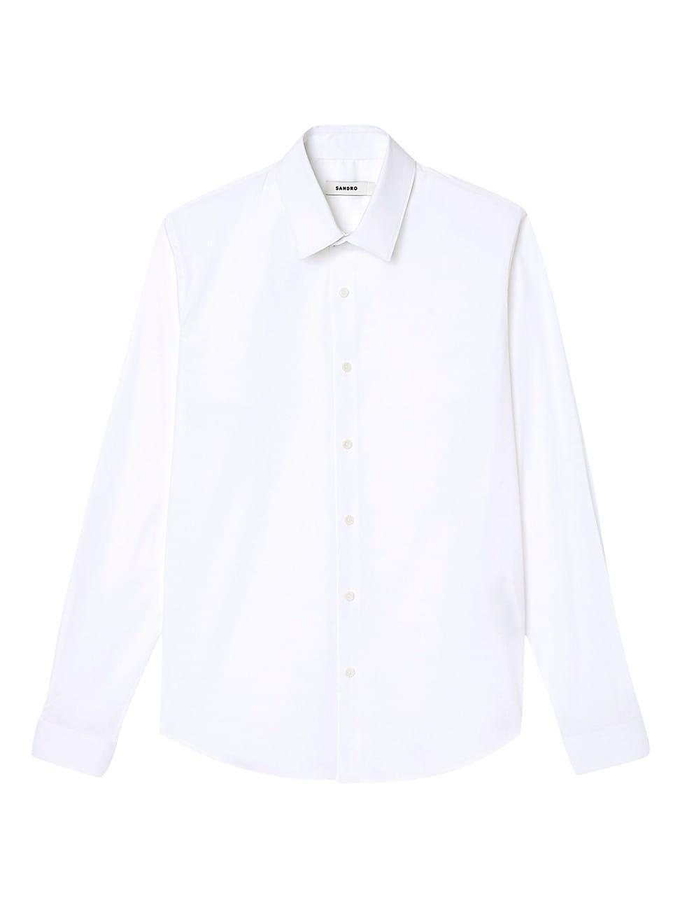 Mens Fitted Stretch Cotton Shirt Product Image