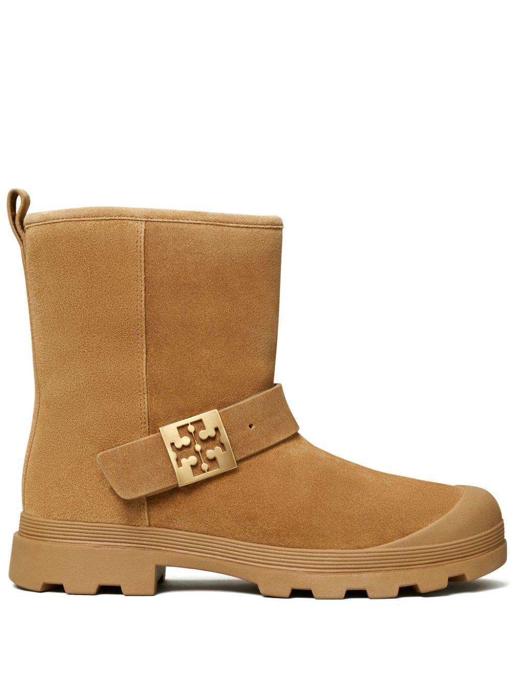 TORY BURCH Mellow Shearling Boot In Chestnut/gold Product Image