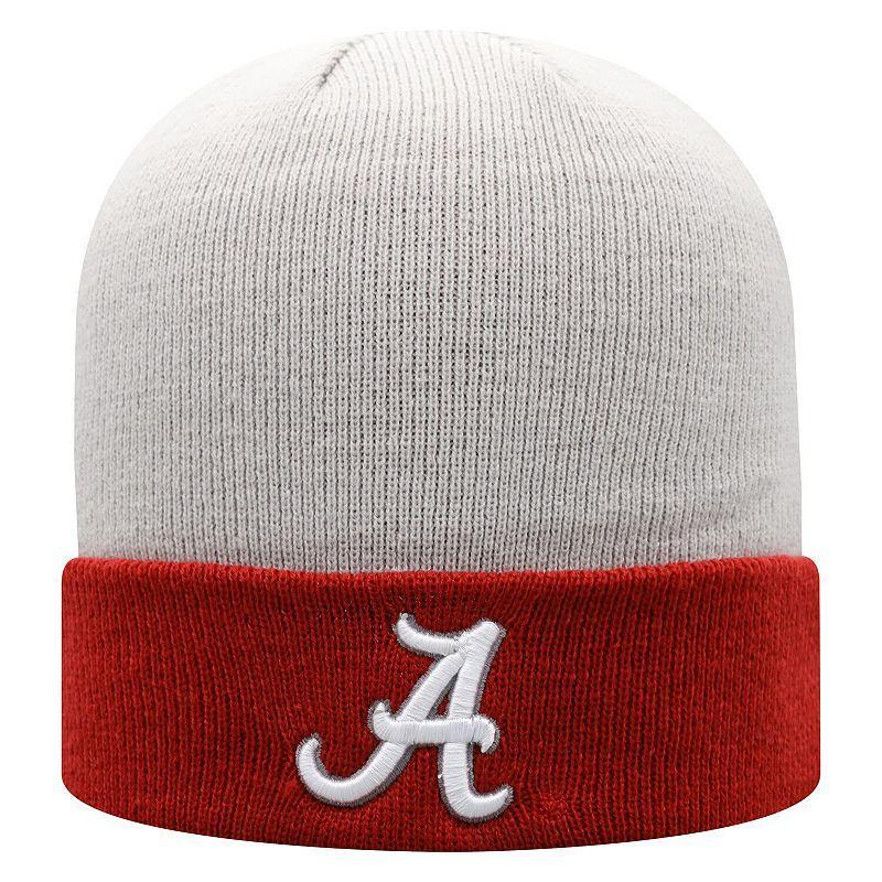 Mens Top of the World Gray Alabama Crimson Tide Core 2-Tone Cuffed Knit Hat - Gray Product Image