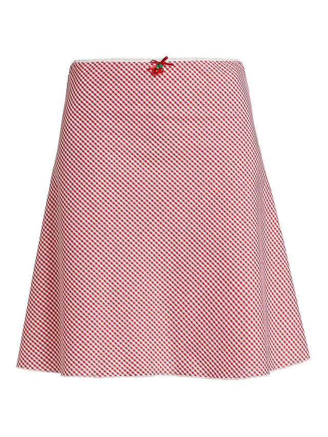 Womens Paloma Gingham A-Line Skirt Product Image