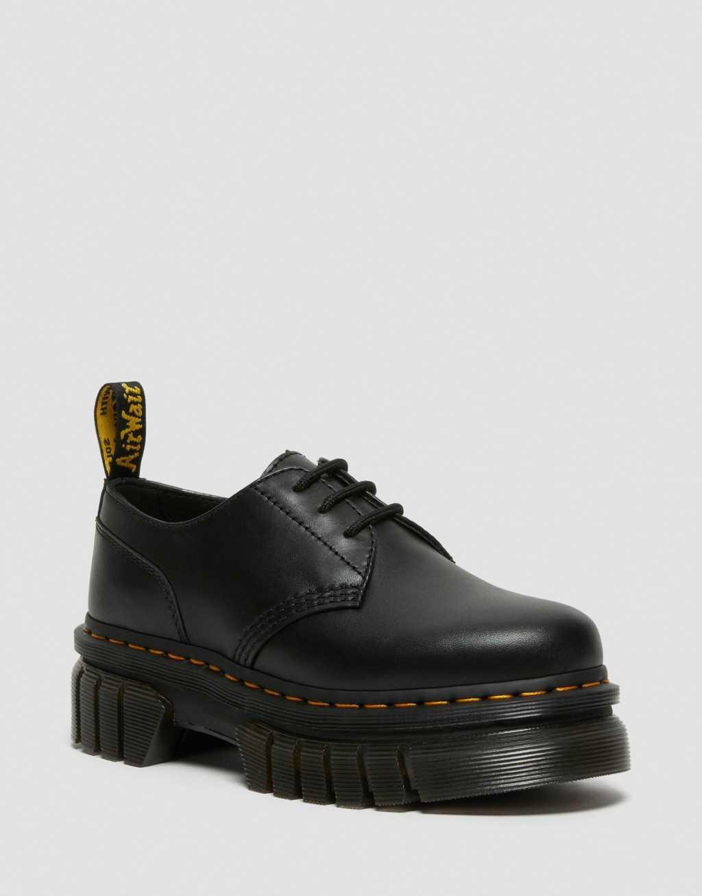 Dr Martens Audrick 3-eye shoes with chunky sole in black Product Image