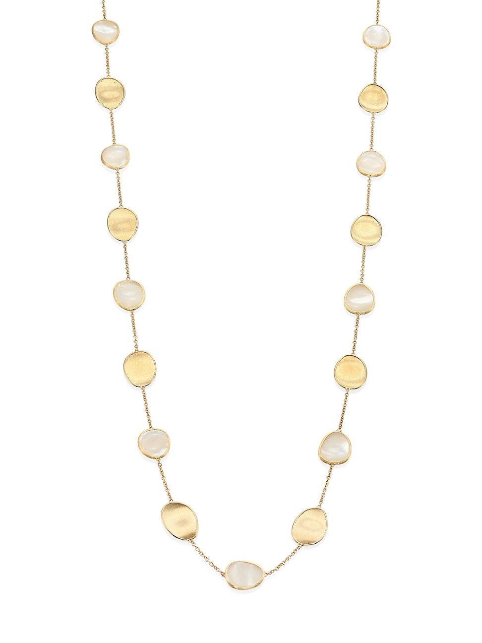 Womens Lunaria 18K Yellow Gold & Mother-Of-Pearl Necklace Product Image